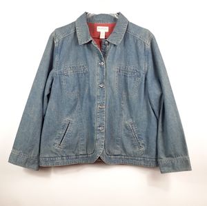 J. Jill Out of the Blue Denim Button Up Jacket 2X